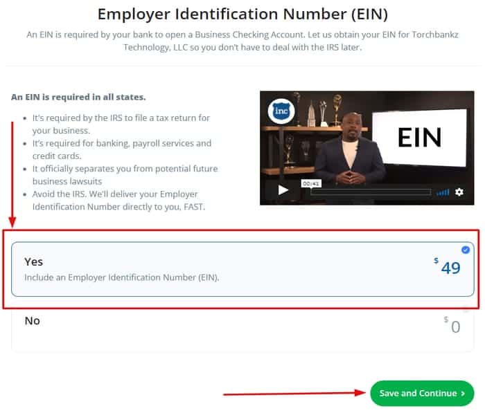 Applying For Your EIN for stripe set up