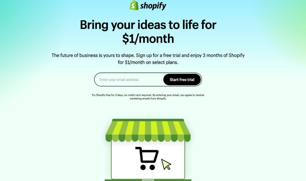 Shopify Signup 