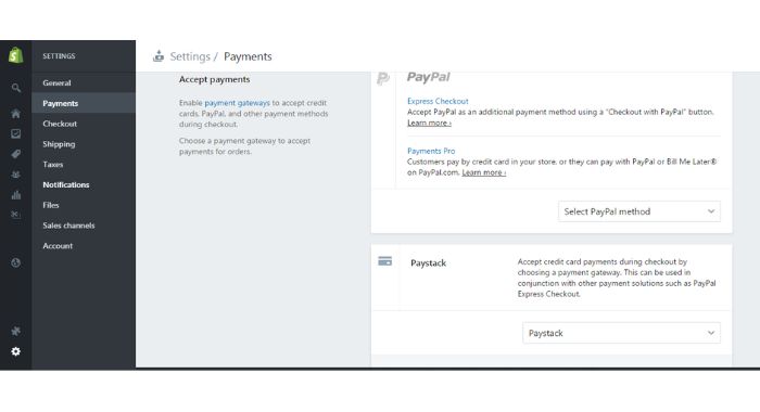 Shopify payment