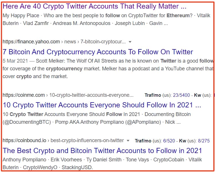 twiiter account to follow for cryptocurrency