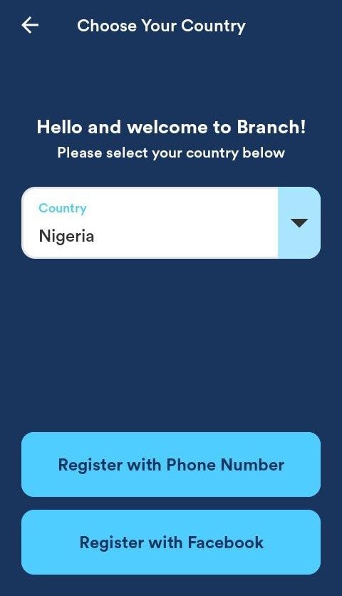 Register with phone number
