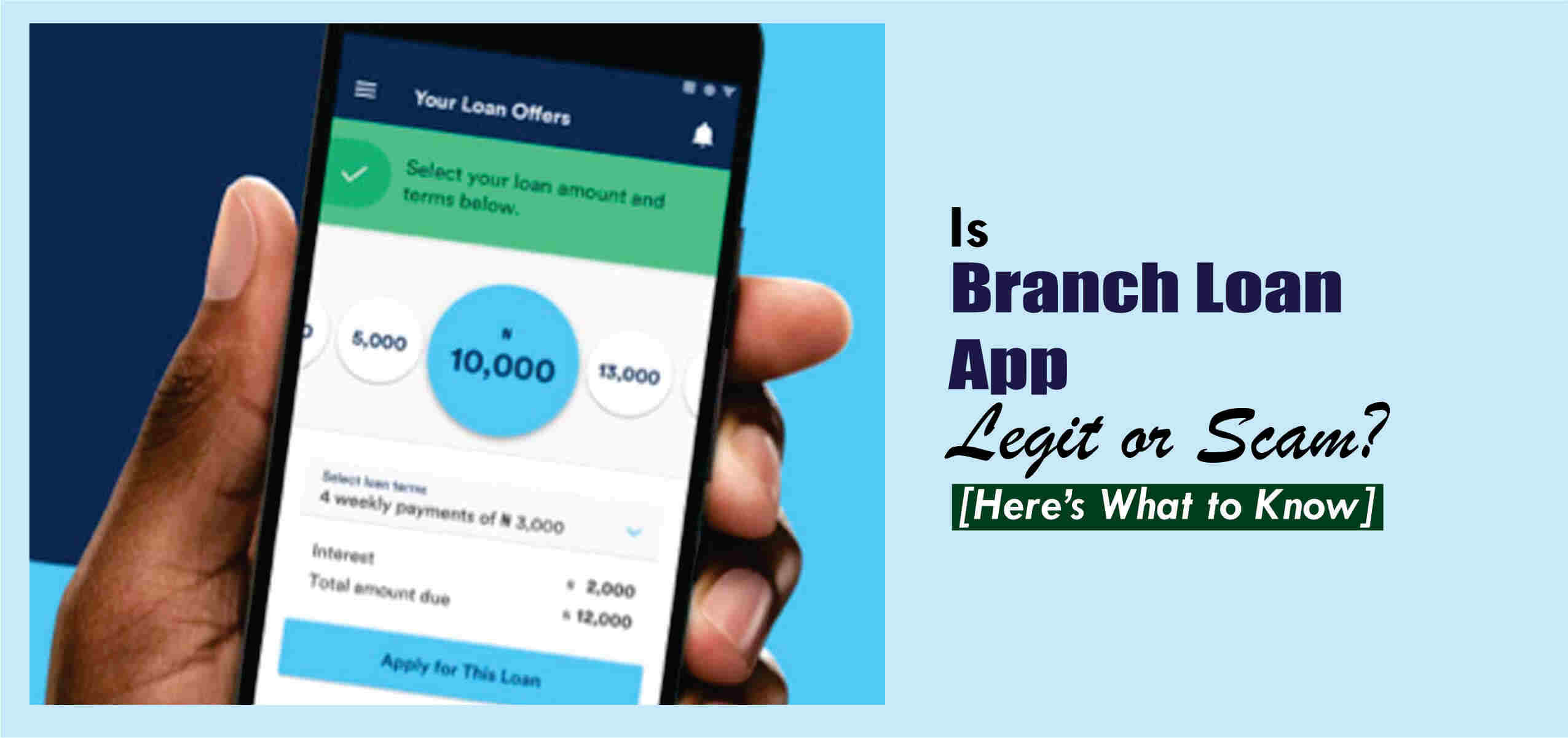 Is Branch loan app legit or scam