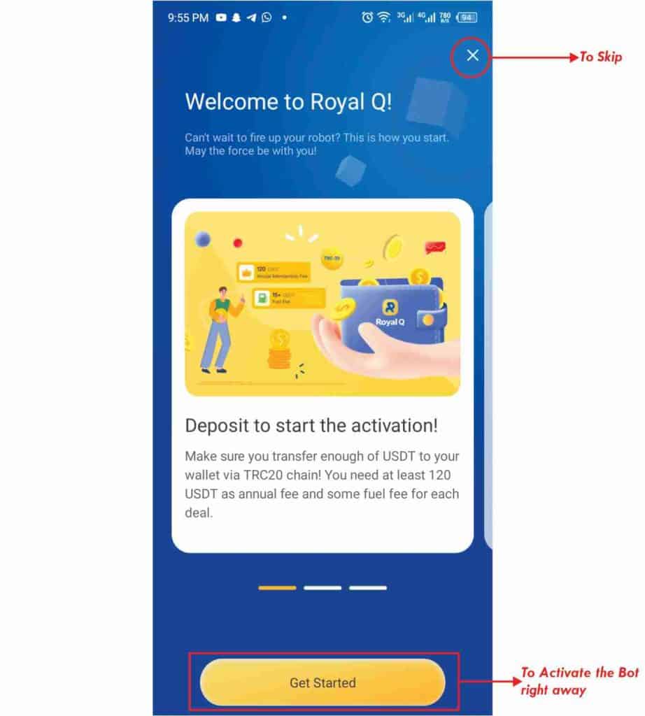 Royal Q Welcome page